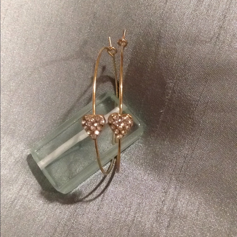 Hoop Heart Earrings